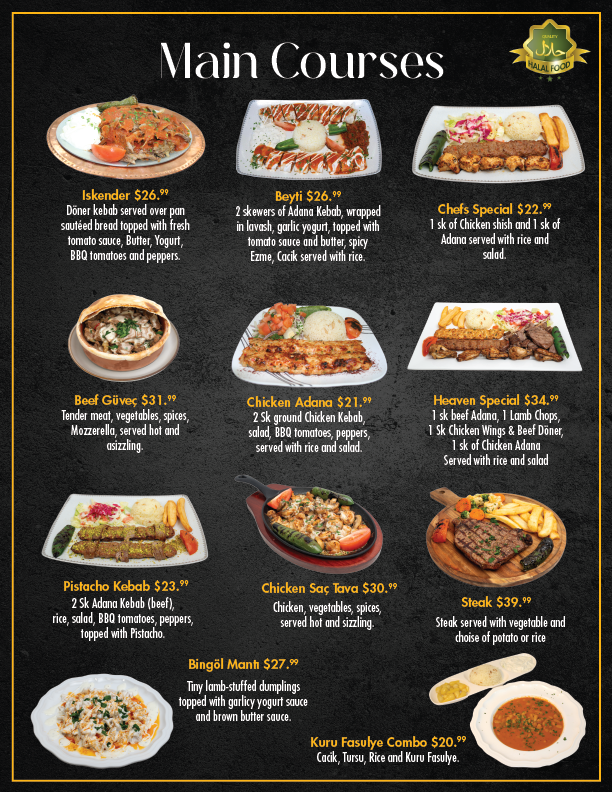 Heaven Turkish Cuisine menu, page 3