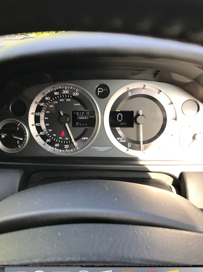 Aston Martin V12 Rapide dials