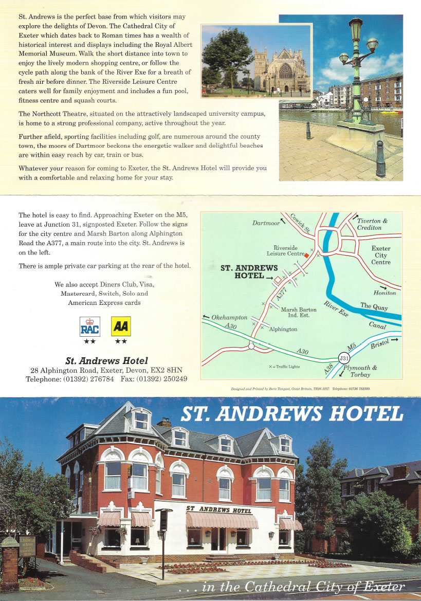 St Andrews Hotel Exeter Devon