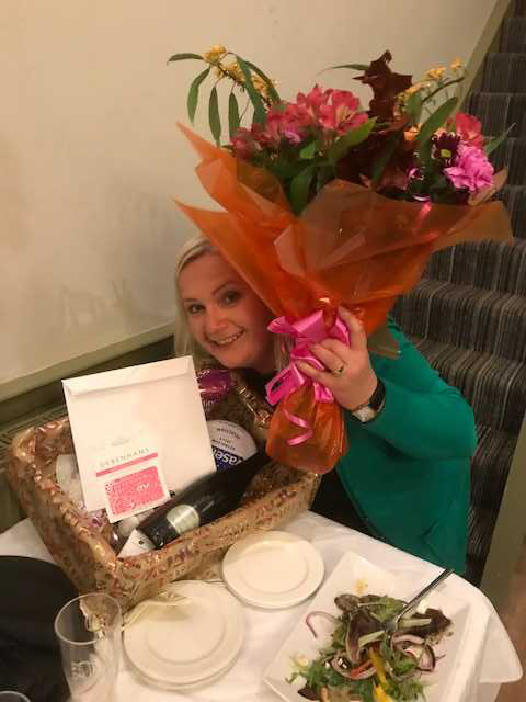 Lorraine Beel with Thank You Goodies from Titans (Dec 2017)