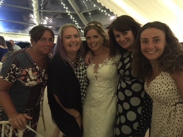 Hannah Little celebrating her wedding - July 2019