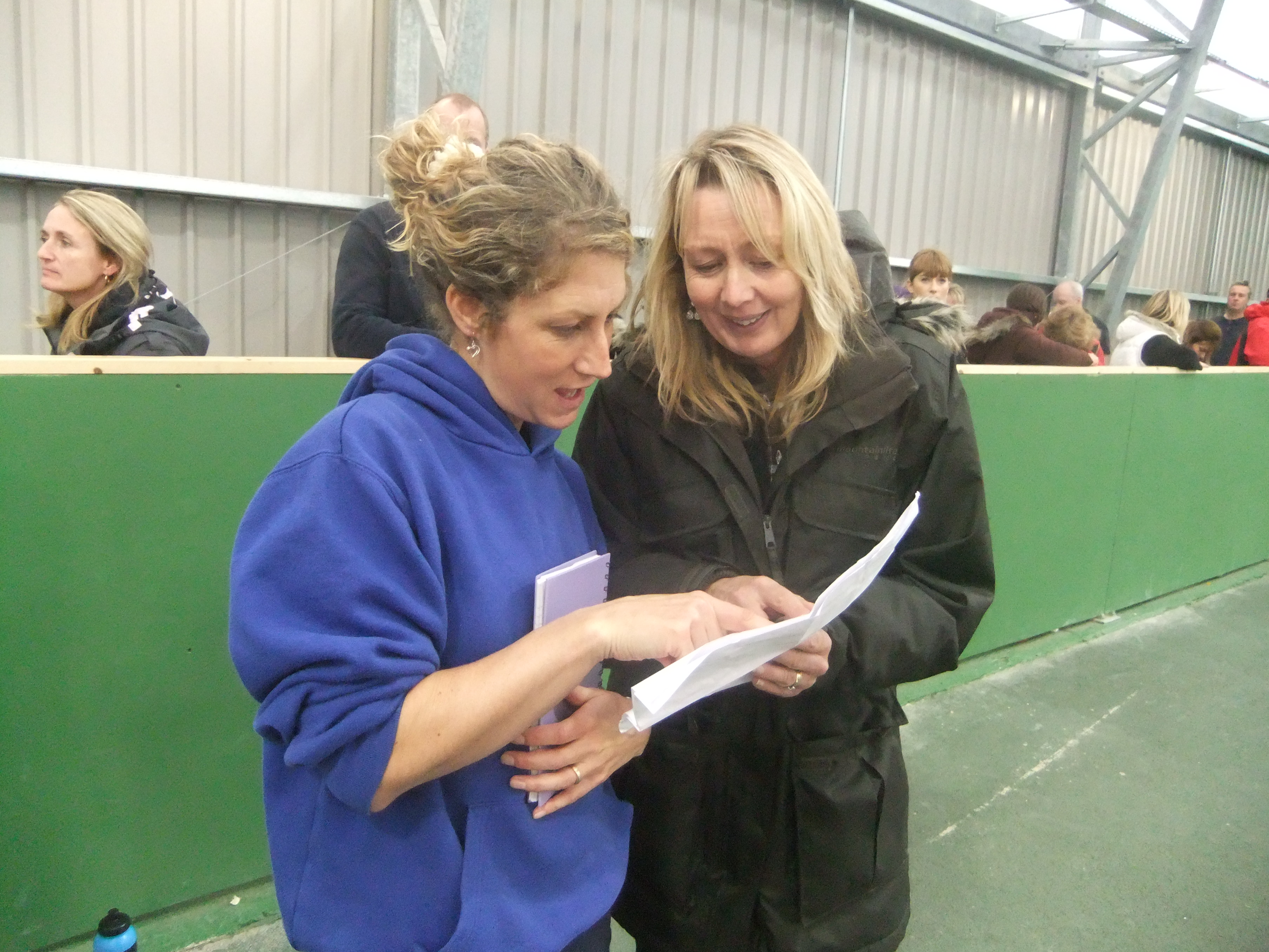 Oct 2013 - Coach Jen Burnett & Team Manager Corinna White in deep talks