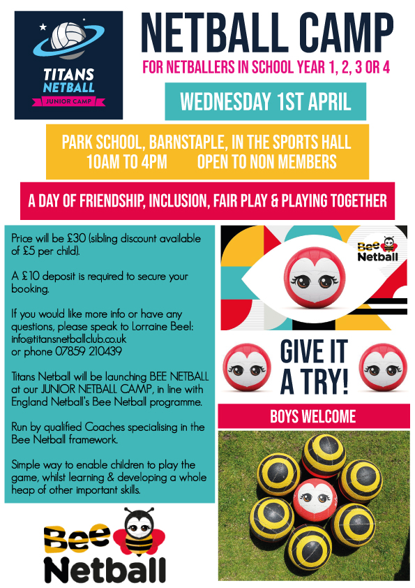 Netball Camp for 5 to 11 year olds