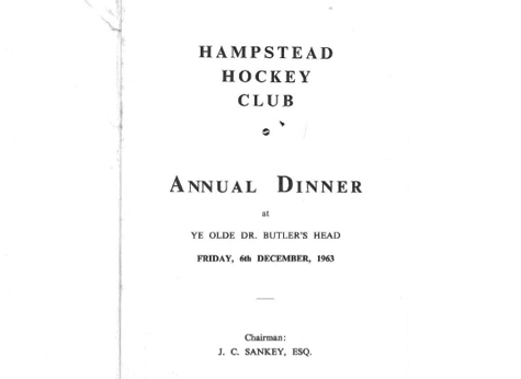 1963 Dinner Card