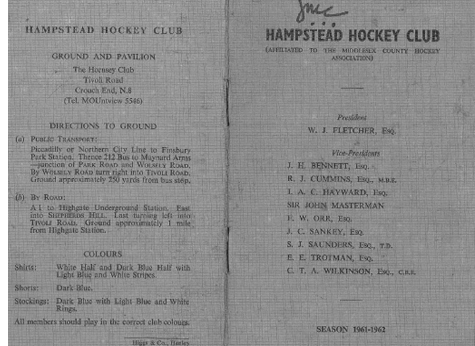 1961 Fixture Card