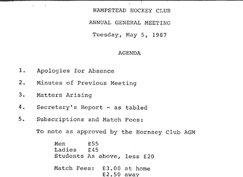 1987 AGM Notice of Meeting 5th May
