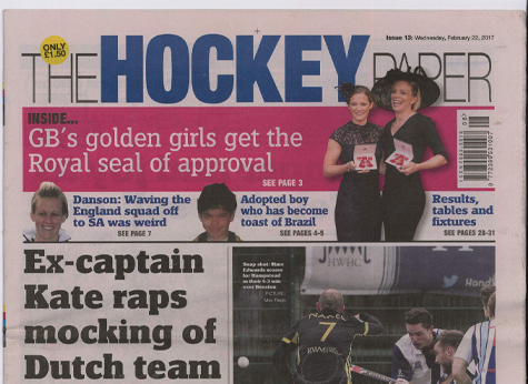 2017 The Hockey Paper 13 Front Photo 22.2.17