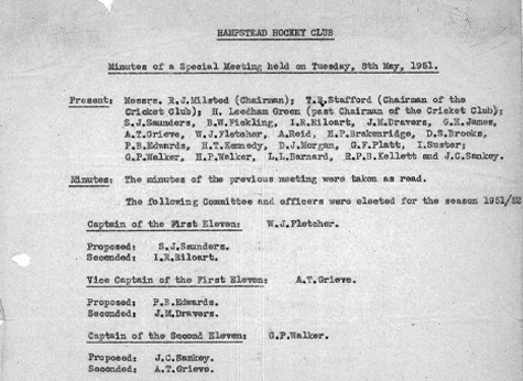 1951 Special Meeting Minutes 8.5.51