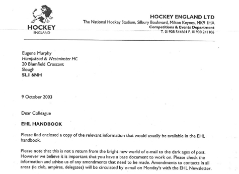 2003 EHL Information Handbook 9.10.03