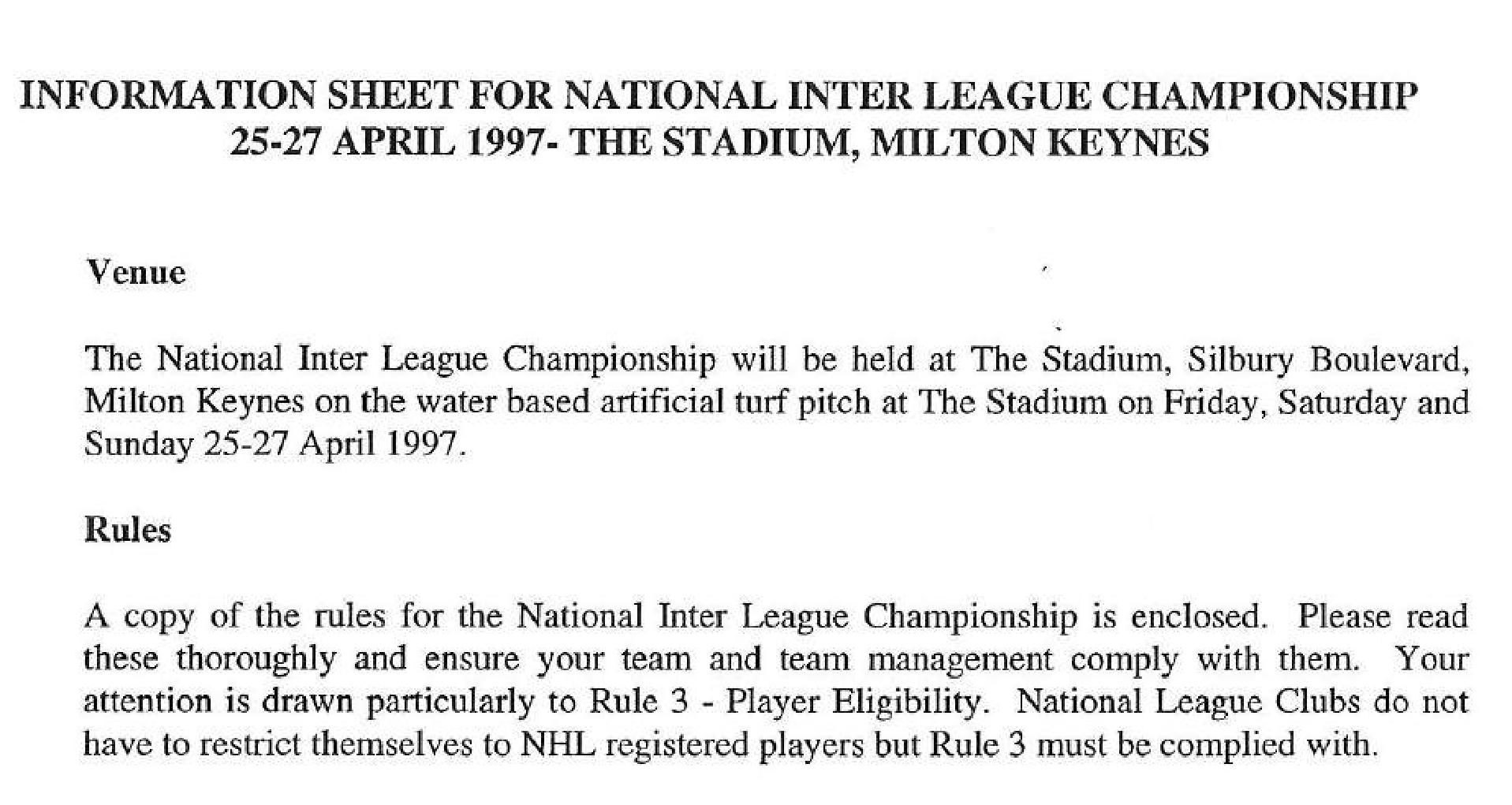 1997 National League Play Offs Information
