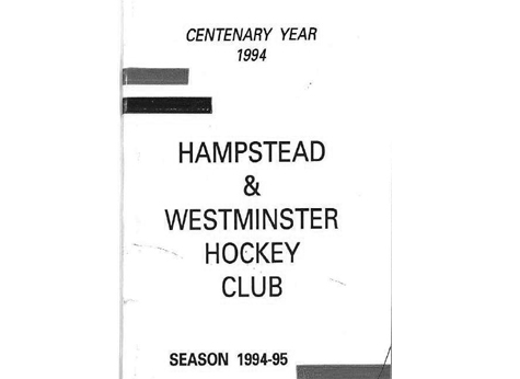 1994 Centenary Fixture Card Cover