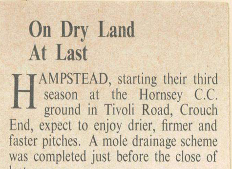 1961 Pre-season Report