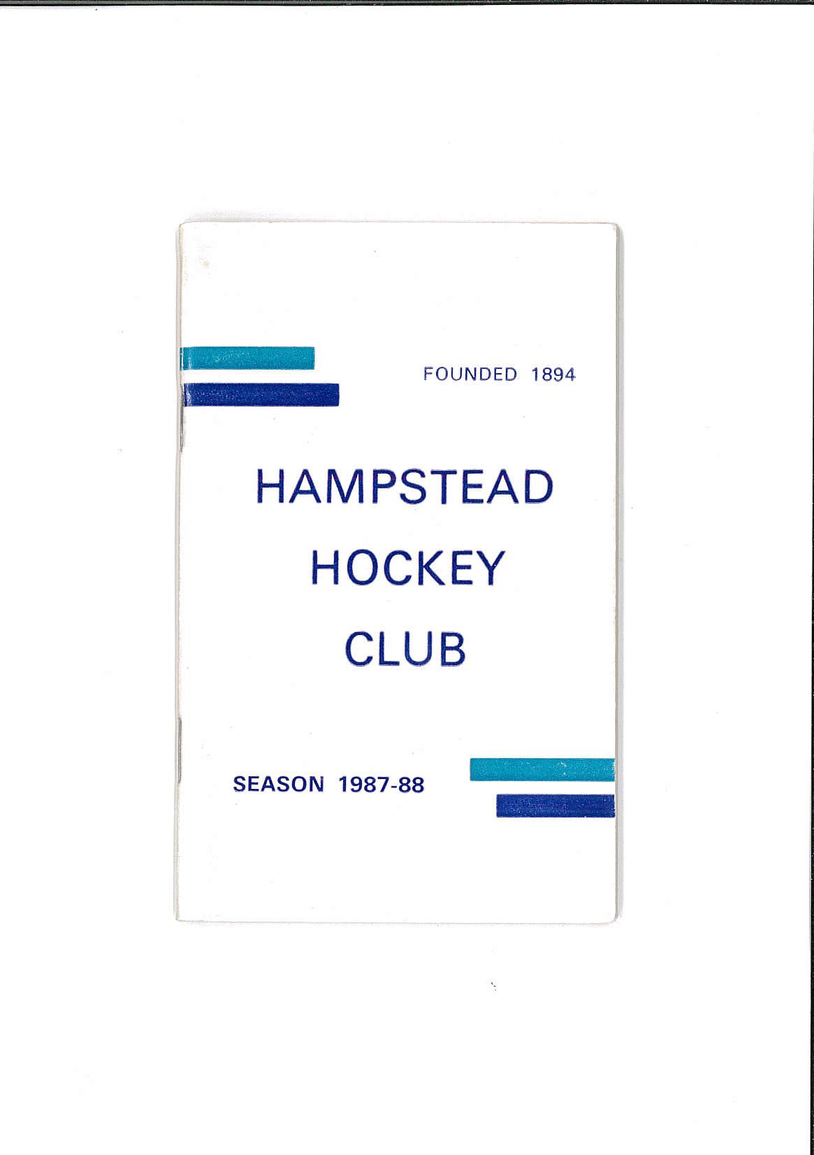 1987 Fixture Card