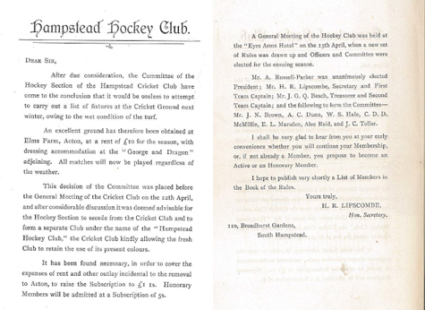 1894 Start of Season Notice