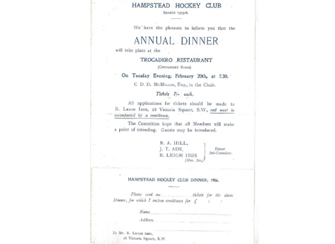 1906 Dinner Invitation
