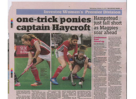 2017 The Hockey Paper 12 15.2.17 Women