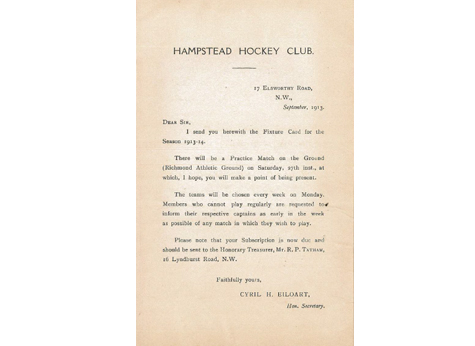 1913 Notice of Fixture Card