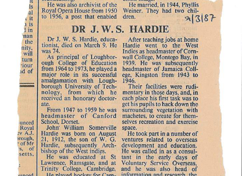 1987 ObitutaryTimes J W S Hardie
