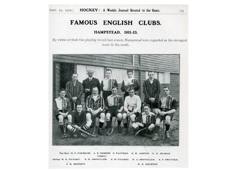 1911 Hampstead 1st XI Hockey​ Team