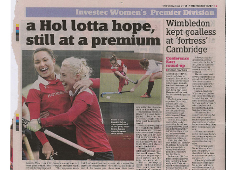 2017 The Hockey Paper 14 1.3.17 Women AB