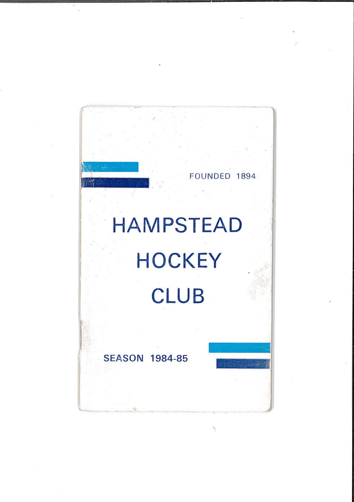 1984 Fixture Card