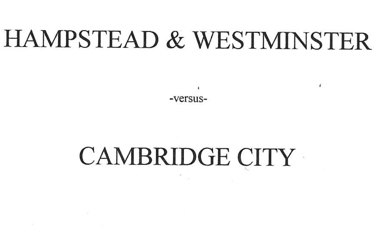 1997 Programme 4th Round Cup 16.11.97