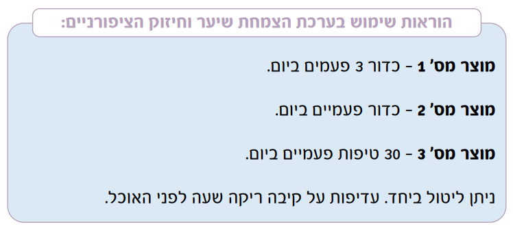 הוראות שימוש