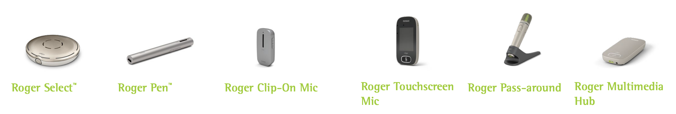 Phonak Roger microphones