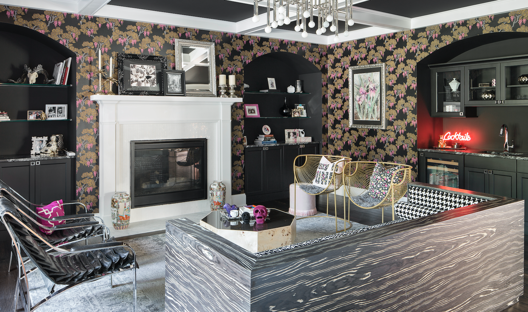 Living room designed by Leslie Rose Design