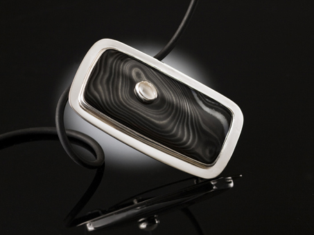 Damascus Agate & Moonstone Pendant and Pin