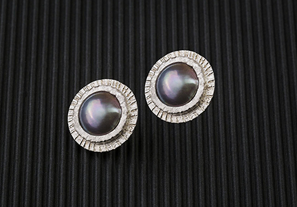 Pearl & Sterling Silver Earrings