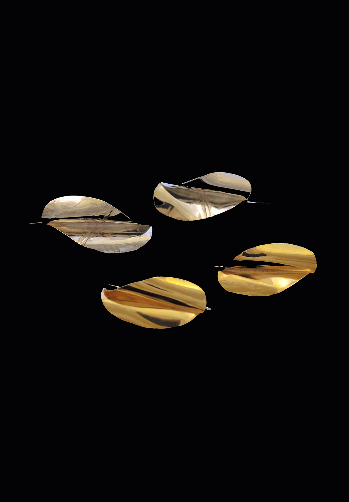 Folded Oval Earrings