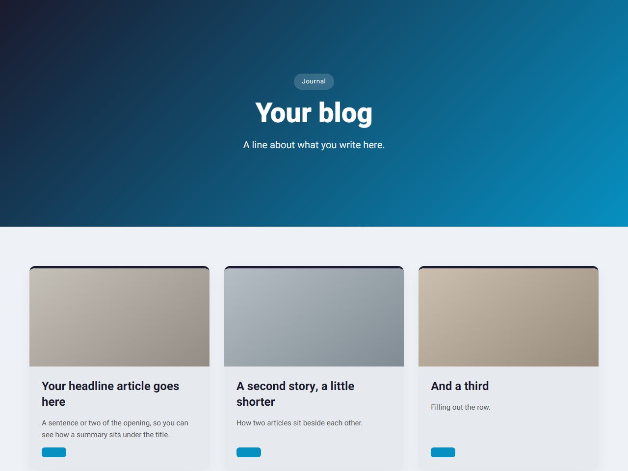 Design de blog Articles Pro