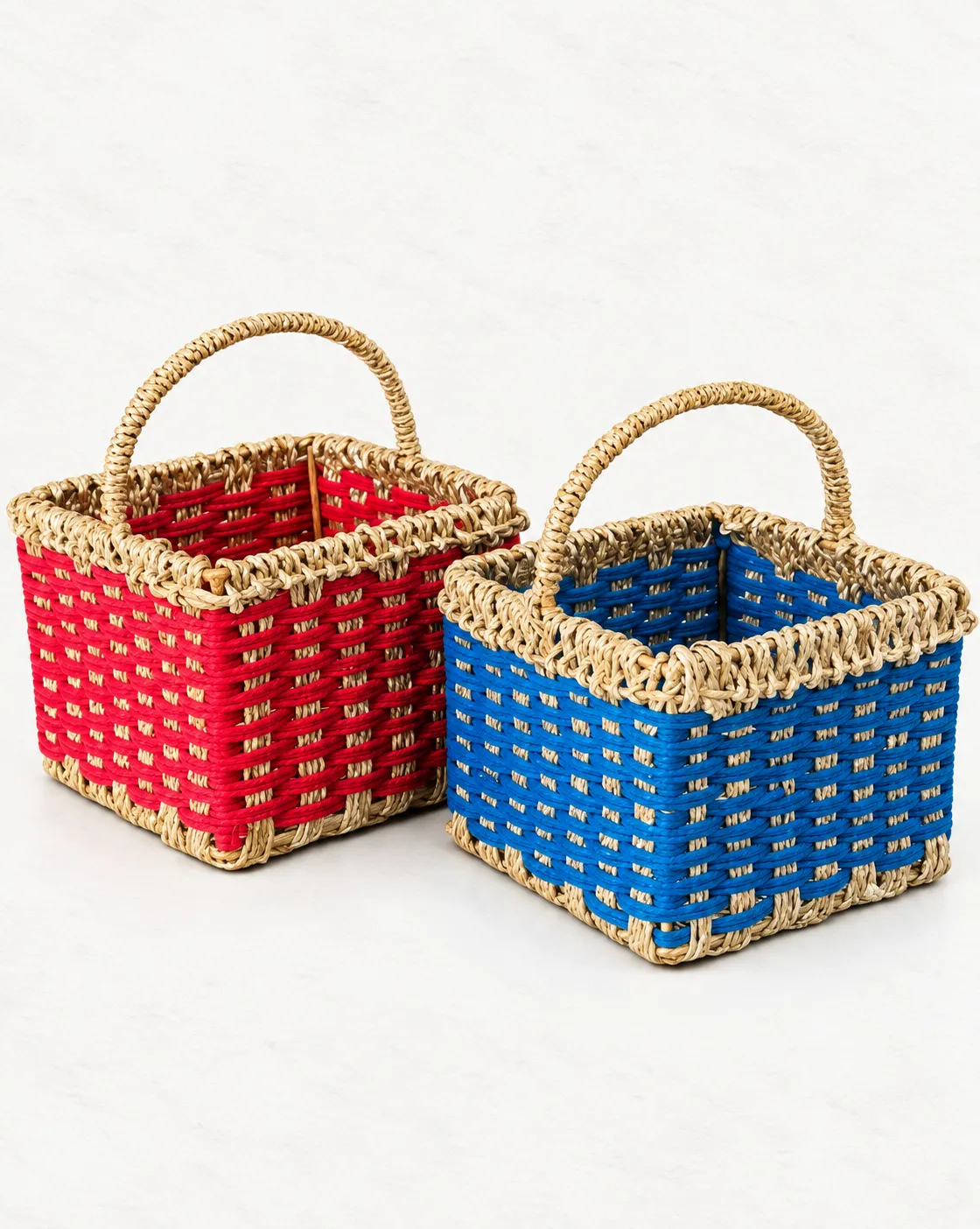 Woven Storage Baskets with Handles