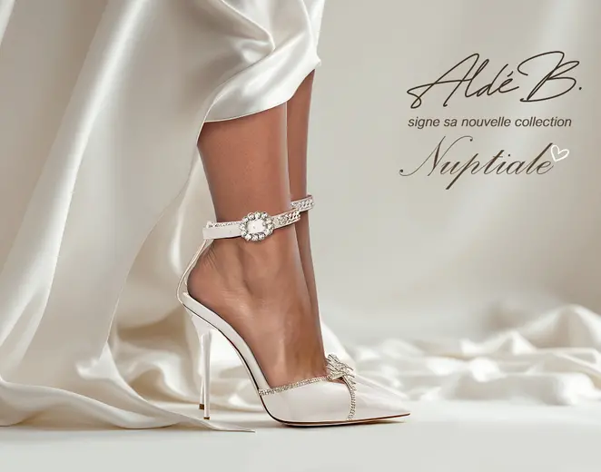 Une paire de chaussure de la nouvelle collection Nuptiale d'Aldé Baran