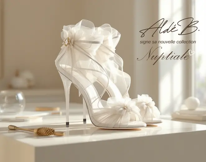 Une paire de chaussure de la nouvelle collection Nuptiale d'Aldé Baran