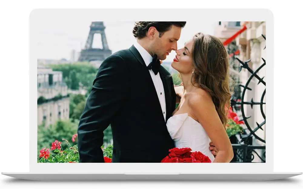 Exemple de site web de mariage élégant