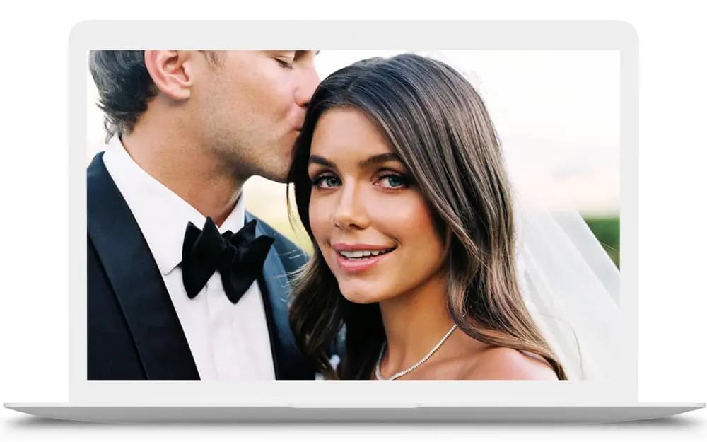 Exemple de site web de mariage élégant