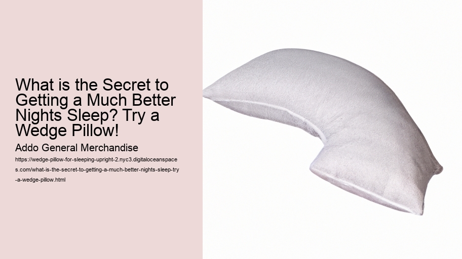 What is the Secret to Getting a Much Better Nights Sleep? Try a Wedge Pillow!