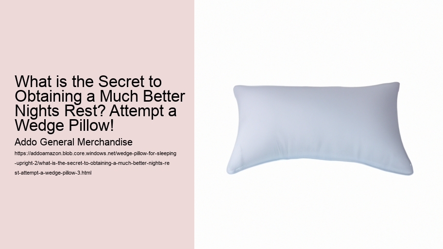 What is the Secret to Obtaining a Much Better Nights Rest? Attempt a Wedge Pillow!