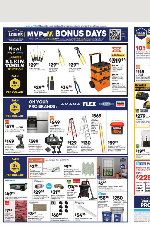 18.09.2023 Lowes ad 1. page