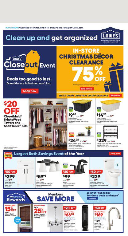 26.12.2024 Lowes ad 1. page