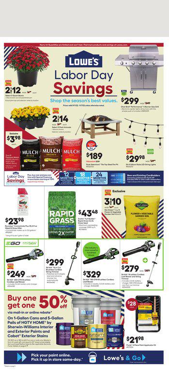 01.09.2022 Lowes ad 1. page