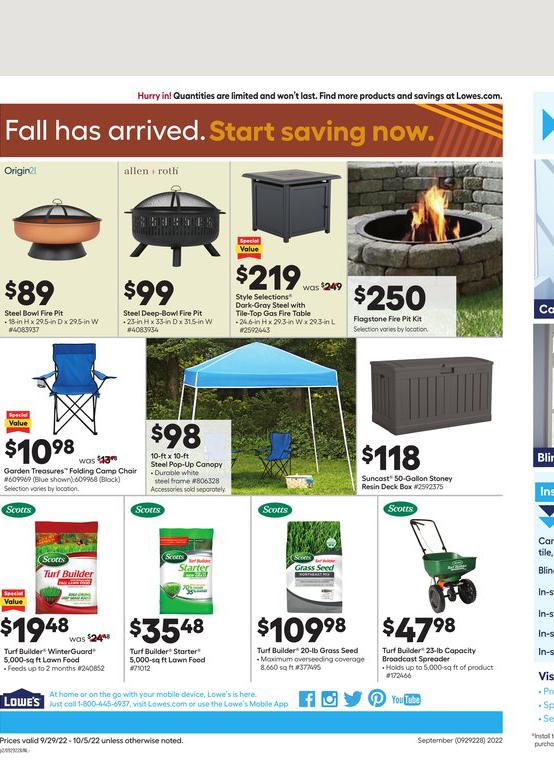 29.09.2022 Lowes ad 2. page