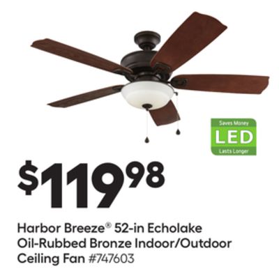 52-in Echolake Oil-Rubbed Bronze Indoor 
