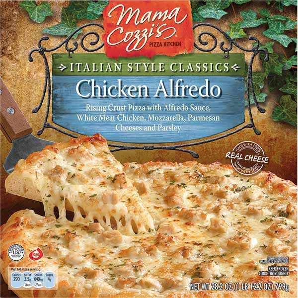 Aldi Mama Cozzi's Pizza Kitchen Chicken Alfredo Rising Crust Pizza