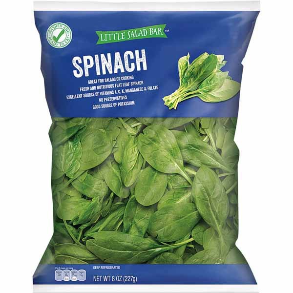 Aldi Little Salad Bar Flat Leaf Spinach