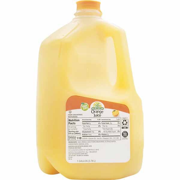 Aldi Nature's Nectar Orange Juice from Concentrate Gallon