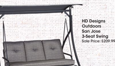 san jose 3 seat cushion swing