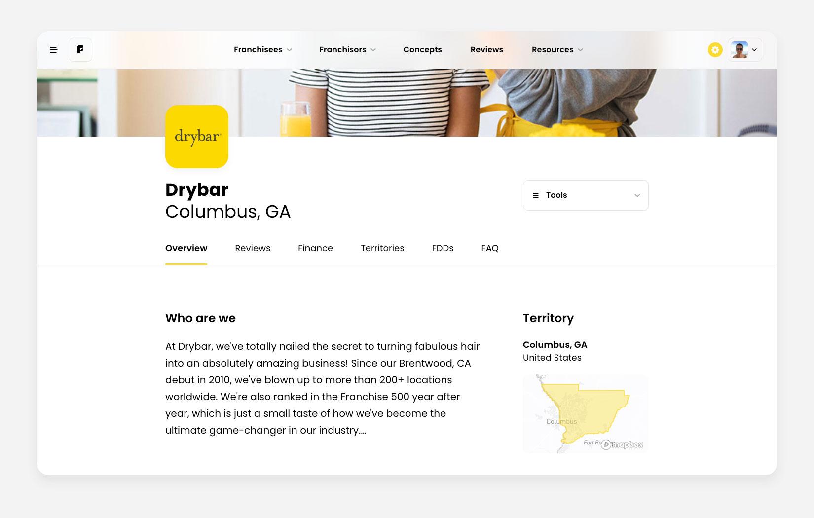 As an example, if a prospect is searching for “Health & Beauty“ in ”Columbus”, the a they'll find a SEO optimized page with that information.